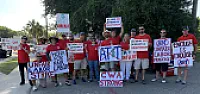 CWA Members Get Boost on Picket Line from Gerry Horgan's Daughter [telecom]  |  Community members turned out to support strikers all over the South- east, but...