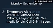 Cellphone Alerts Used in New York to Search for Bombing Suspect [telecom]  |  Cellphone Alerts Used in New York to Search for Bombing Suspect It is believed...